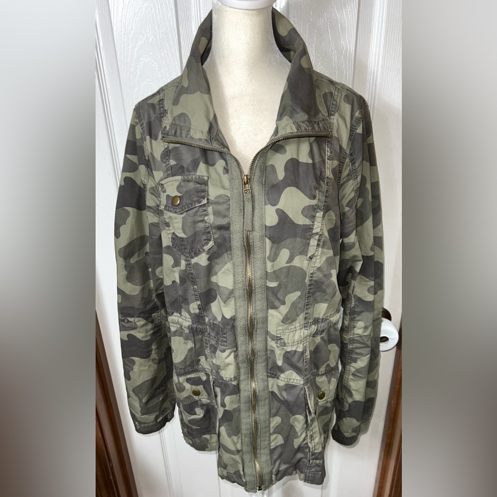 Miami Utility Jacket Military Camo Camoflauge Green Full Zip Women’s Size Large